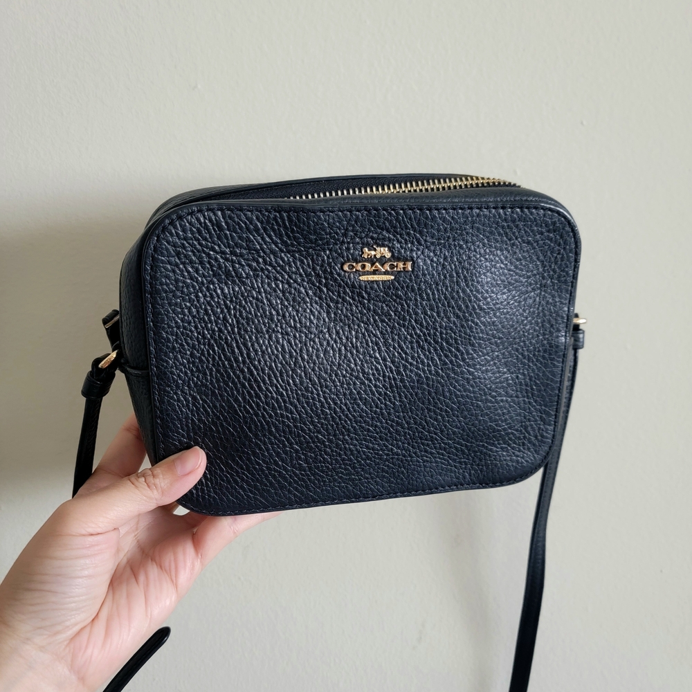 Coach Black Leather Crossbody Bag